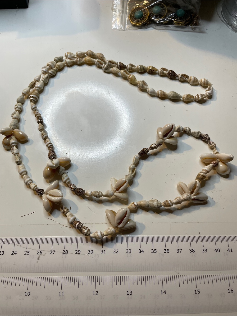 Cowrie Shell Necklace - Natural Beige